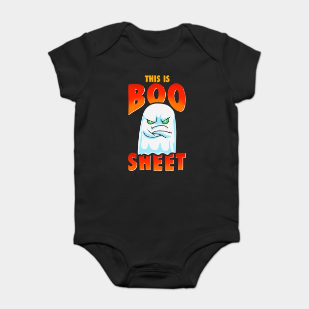 This is Boo Sheet Funny Halloween Ghost Baby Bodysuit by creative